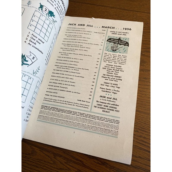 JACK & JILL Magazine March 1956 Paul Froelich Horse Riding Cover Curtis Pub - Picture 8 of 12